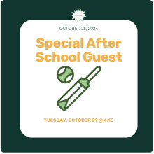 Special After School Guest on Tuesday, Oct. 29!