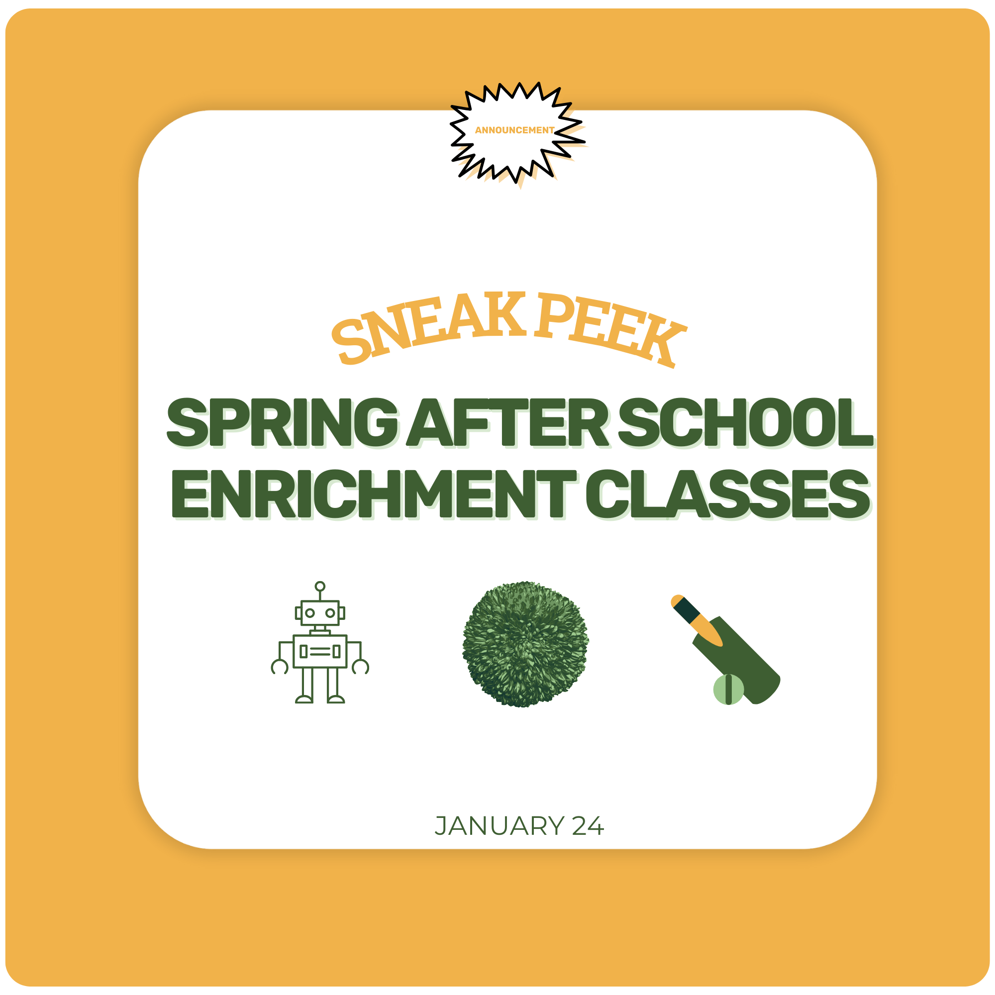 After School Sneak Peek - Spring Enrichment Classes